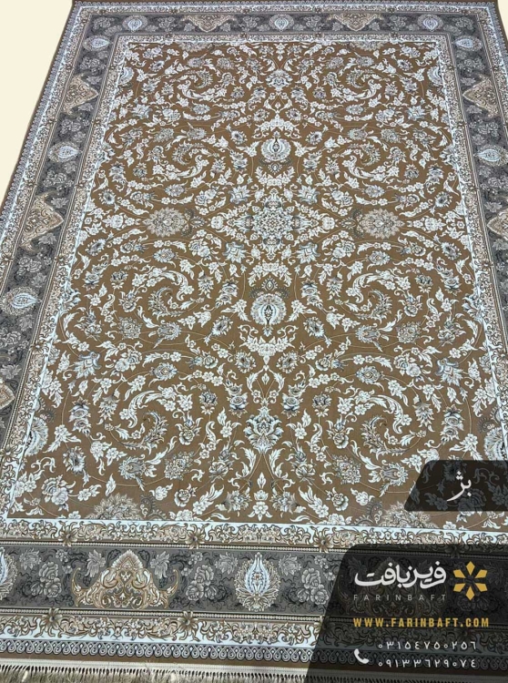 فرش طرح لی روز بژ 700 شانه